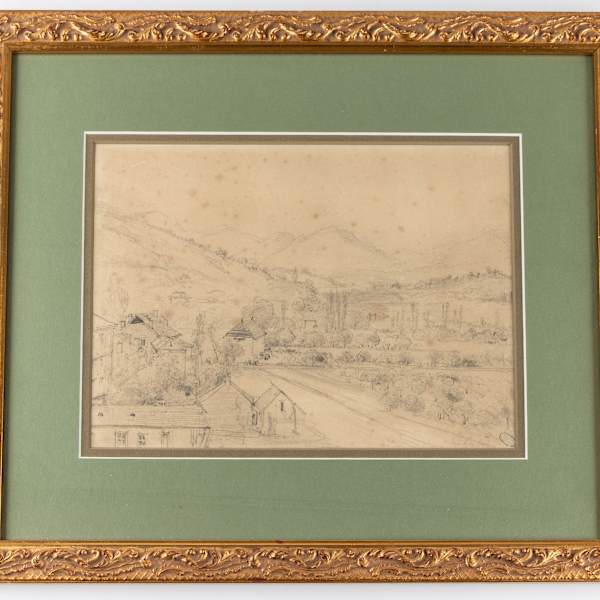 Village in the Mountains by Pierre-Justin Ouvrie, Image 3.