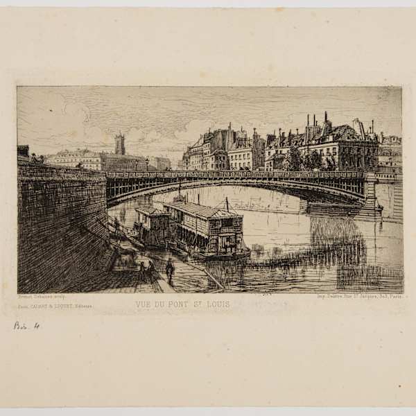 Le Pont St. Louis (The St. Louis Bridge, Paris) by Alfred Brunet-Debaines, Image 2.