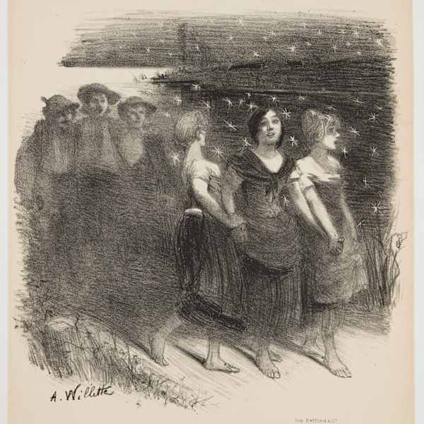 La Promenade by Adolphe Willette, Image 1.