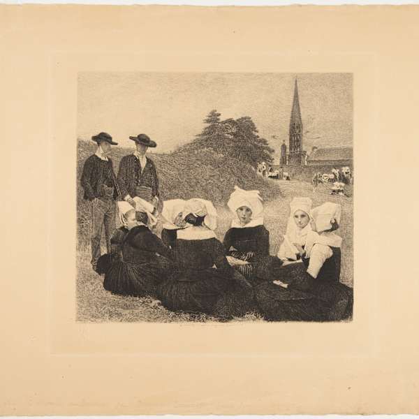 Bretonnes au Pardon by Adolphe Lalauze, Image 1.