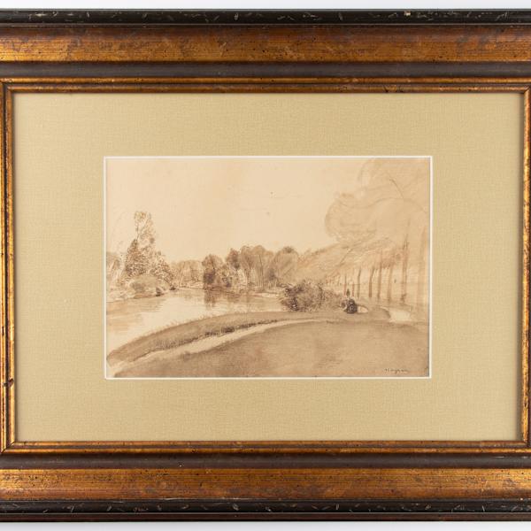 Landscapes, Boats on a Canal by Charles Edmond Kayser, Image 3.