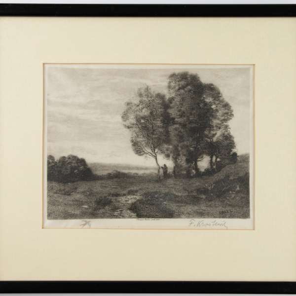 Paysage avec une personne by Fritz Krostewitz, Image 2.