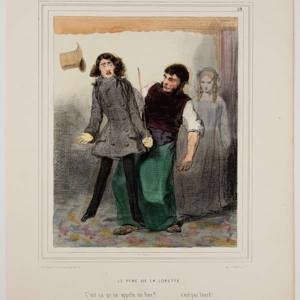 Le Pere de la Lorette - "C'est ca qu'on appelle un lion? . . . . .c'est pas lourd!" by Sulpice Guillaume Chevalier, Image 2.