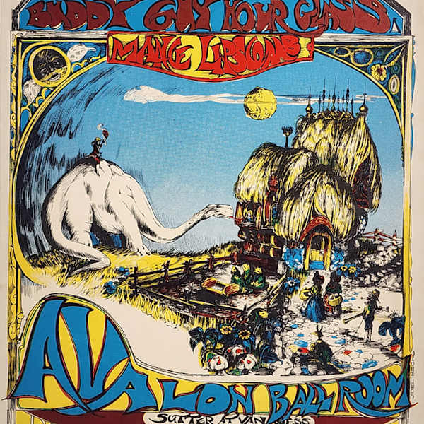 Siegel Schwall, Avalon Ballroom 1968 Concert Poster by Joel Beck, Image 1.