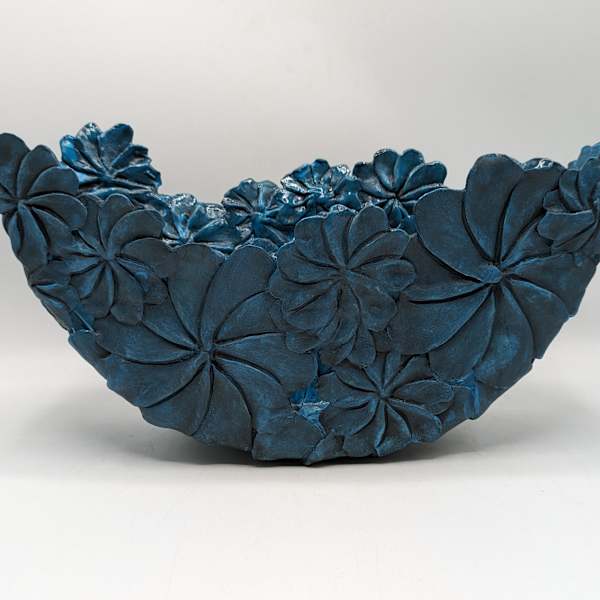 Blue Flowers on the Half Moon by Orit Daly, Image 1.