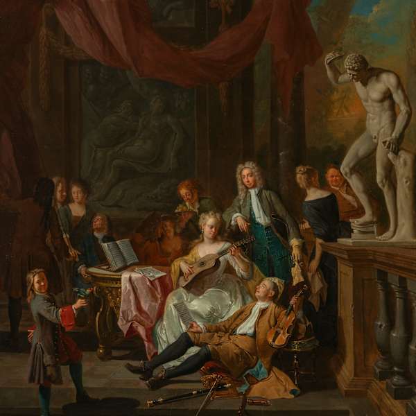 “ A Musical Assembly” by Pieter Angellis (Flemish, 1685-1734), Image 21.