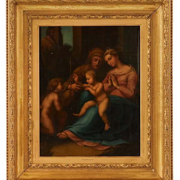 “Madonna and Child with St. John the Baptist and St. Anne” by After Giulio Romano, Image 1.