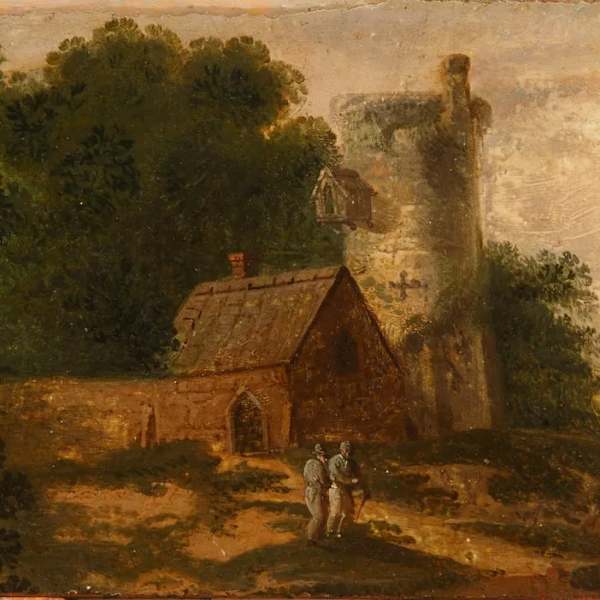 “Figures by the Cottage” by Paul Bril, Image 1.