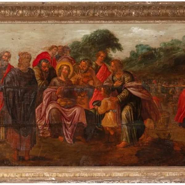 "The Miracle of the Loaves and Fishes", by Continental School, Image 1.