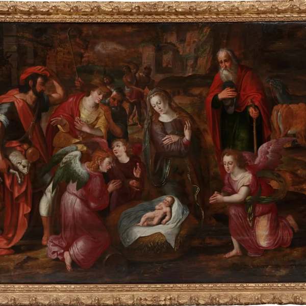 "The Adoration of the Shepherds" by Adam van Noort, Image 1.