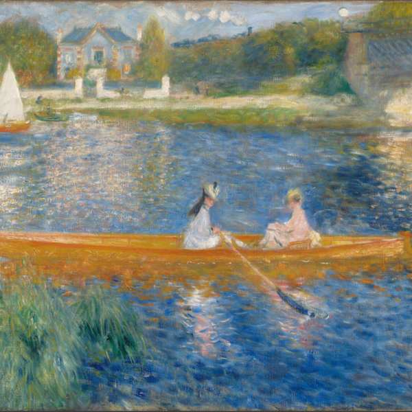 “Banks of the Seine at Asnieres” Homage by Pierre August Renoir, Image 1.