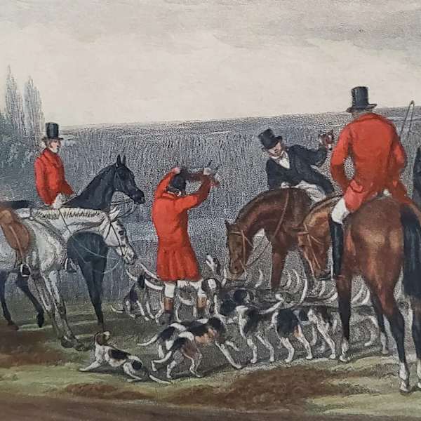 "Equestrian Fox Hunt The Kill"  Plate 4 Fores National Sports After J. F. Herring Color Lithograph by After J. F. Herring, Image 5.
