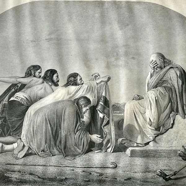 “ Joseph's Coat brought to Jacob” by Henry Warren (1794-1879 British), Image 1.