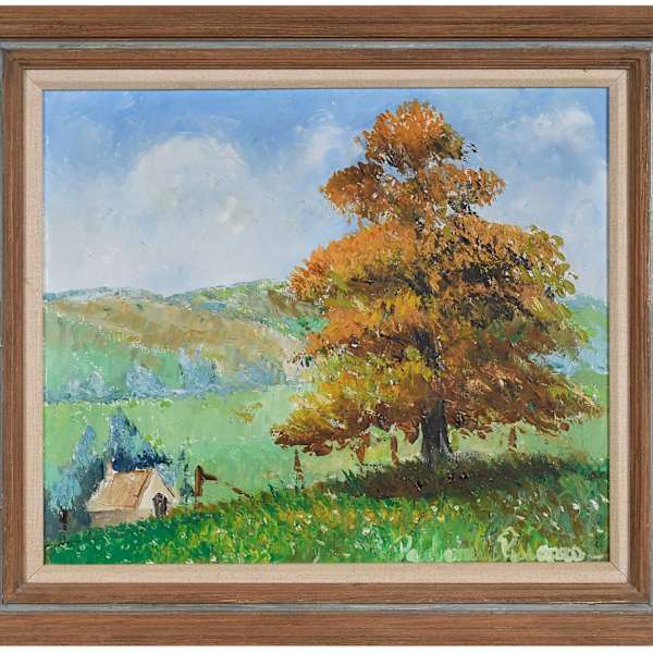 Le Chateaunier du Mont Aigu by Paul-Emile Pissarro, Image 1.