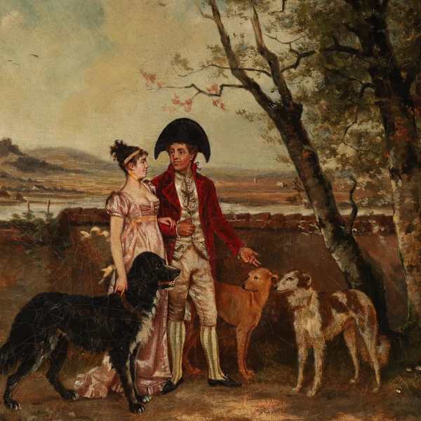 “ The Courtship “ by Domenico Mastaglio (German, b. 1851), Image 4.