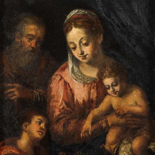 The Holy Family with St. John the Baptist by School of Ludovico Carracci, Image 1.