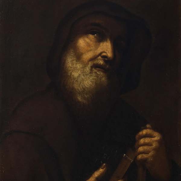 Head of a Capuchin Friar by Francisco De Zurbaran 1508-1662, Image 1.