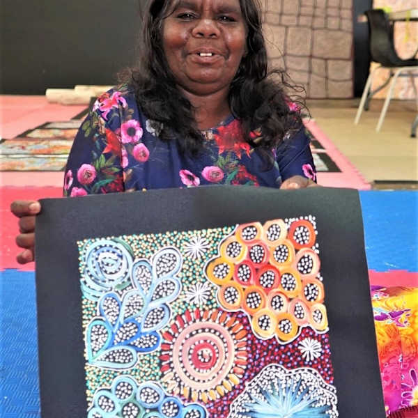 Bush Medicine by Janet Golder Kngwarreye, Image 1.