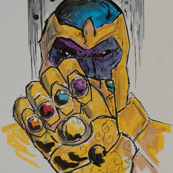 Thanos Sketch by Fuzzy, Image 1.
