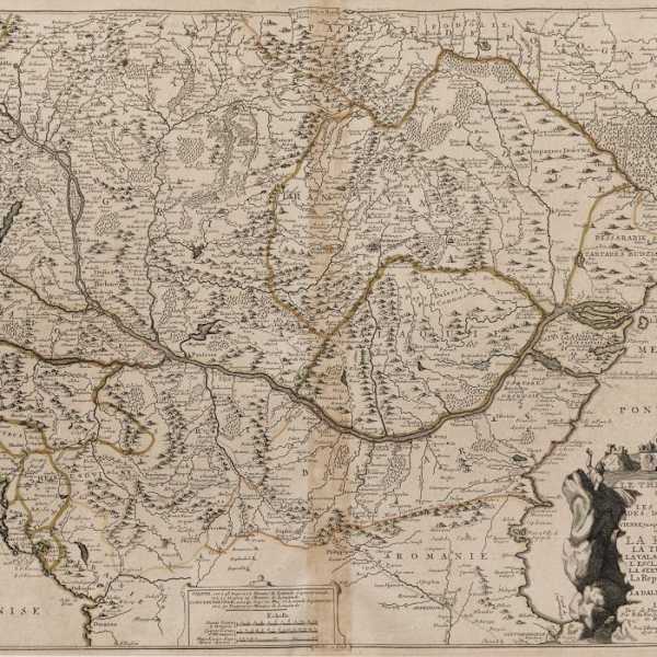 Map war theatre Hungary, Transylvania, Wallachia, Moldova, Slavonia, Bosnia, Serbia, Bulgaria, Republic of Ragusa and Dalmatia, Paris by Nicolas de Fer, Image 1.