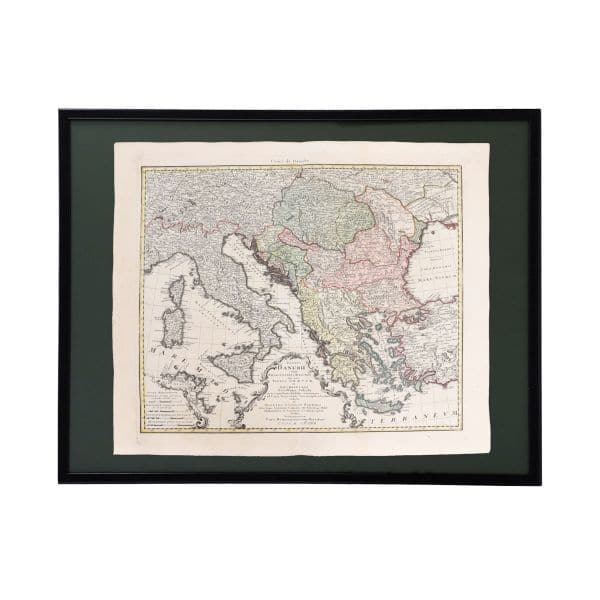 Totius Danubii cum Adjacentibus Regnis nec non Totius Graeciae et Archipelagi Noviffima Tabula by August Gottlob Boehmie, Homann heirs company, Image 2.