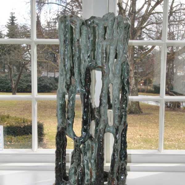 Keramisk konstruktion. Grøn/hvid by Bente Skjøttgaard, Image 4.