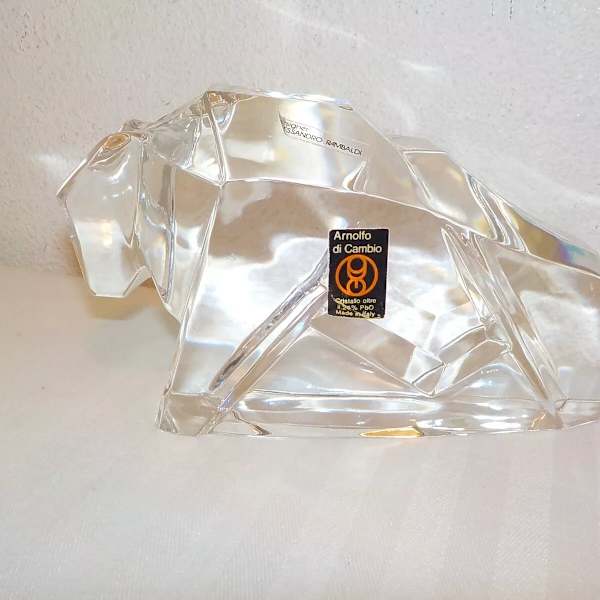 Arnolfo Di Cambio Lead Crystal Bison by Alessandro Rambaldi, Image 1.