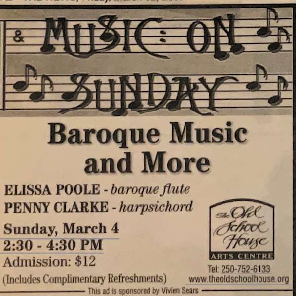 Baroque music/Music on Sundays by Elissa Poole, Penny Clarke, Image 1.