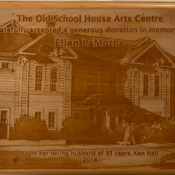 Donation Plaque 2014 - In Memory of Ellen LaMothe by Ellen LaMothe, Ken Hall, Image 1.