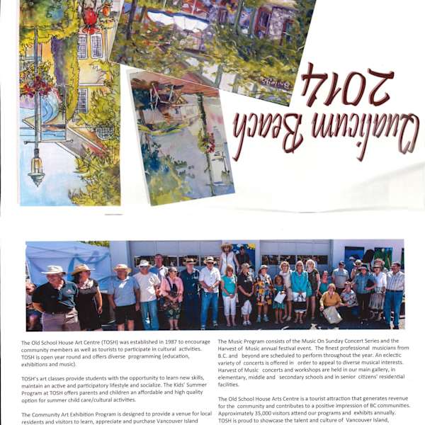 2014 Qualicum Beach Calendar by Elizabeth Cox, Catherine Fraser, Martin Hill, John Hofman, Judy Jordison, Cindy Mawle, Sheena McCorquodale, Jim McFarland, Diane Michelin, Jill Owen-Flood, Nicholas Doucedame, Ken Levang, Terri Bowen, Martin Hill, Gerda Hoffman, Fern Pittendreigh, Mike Wansink, Adina Barugolo, Elecia Poy, Jim Branston, Rob Conklin, Diane Hay, Rusty Joerin, Janet Tullis, Ingrid De Jong, Janice Evans, Linda Colbeck, Janice Hofman, Vivian Bearder, Ivor Cohen, Image 1.