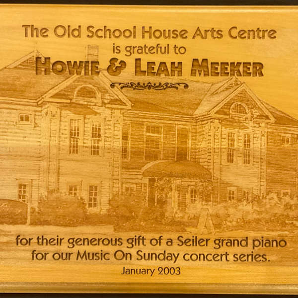 Donation Plaque - Howie & Leah Meeker by Howie Meeker, Leah Meeker, Image 1.