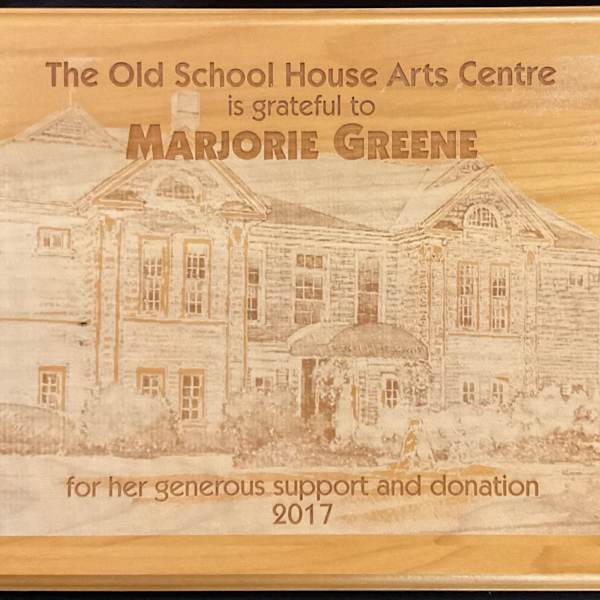 Donation Plaque - Majorie Greene by Marjorie Greene, Image 1.