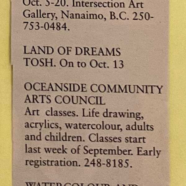 Arts Line up - October 2007 by Peggy Burkosky, Joan Larson, Image 1.