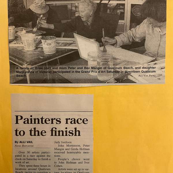 Painters race to the finish by Peter Mangin, Bev Mangin, Marji Johns, Image 1.
