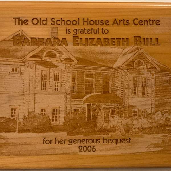 Bequest Plaque 2006 - Barbara Elizabeth Bull by Barbara Elizabeth Bull, Image 1.