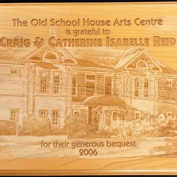 Bequest Plaque - Craig & Catherine Isabelle Reid by Craig Reid, Catherine Isabelle Reid, Image 1.