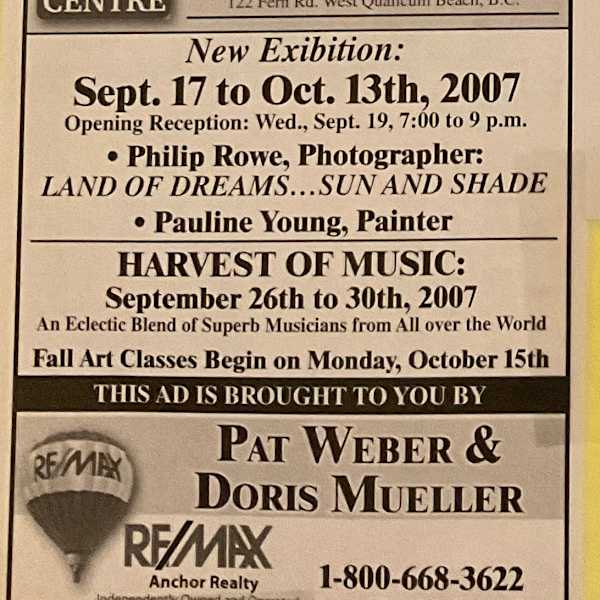 New Exhibition: Sept 17 to Oct 13, 2007 by Philip Rowe, Pauline Young, Image 1.