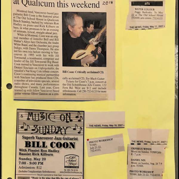 Jazzman Coon performs at Qualicum by Bill Coon, Ron Hadley, Rick Kilburn, Jennifer Bell, Bill Mahar, Dawn Thompson, Jill Townsend, Denzel Sinclaire, Oliver Gannon, Image 1.