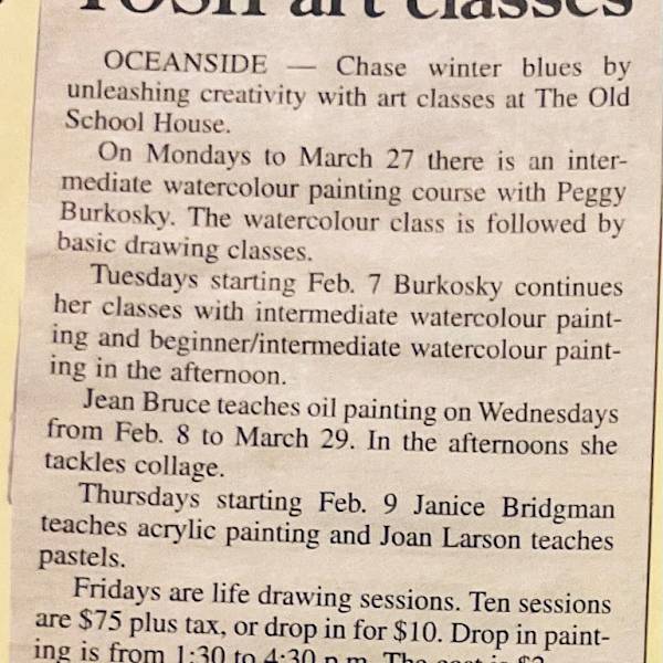 TOSH art classes by Janice Bridgman, Peggy Burkosky, Joan Larson, Jean Bruce, Image 1.