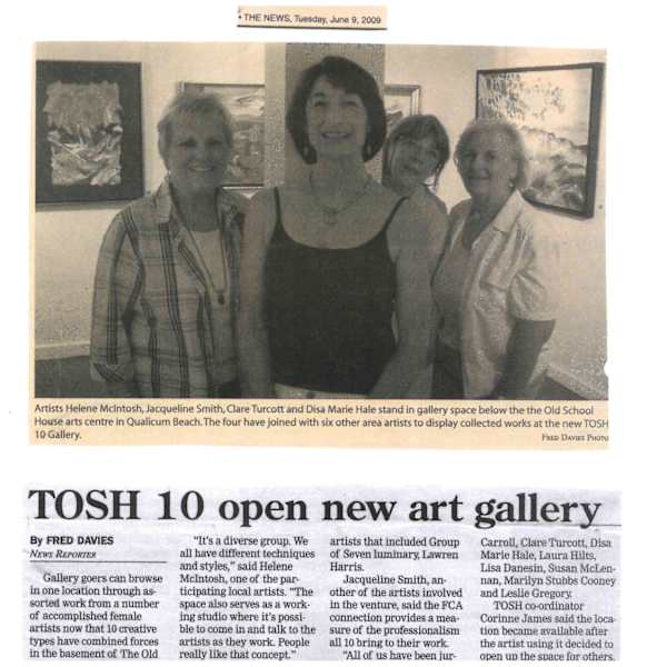 PQB News Clipping TOSH 10 June 9, 2009 by Disa Marie Hale, Helene McIntosh, Jacqueline Smith, Patricia Carroll, Clare Turcott, Lisa Danesin, Susan McLennan, Marilyn Stubbs Cooney, Leslie Gregory, Laura Hilts, Image 1.