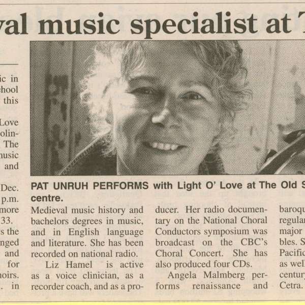 Medieval Music Specialist at TOSH by Light O' Love Ensemble, Angela Malmberg, Pat Unruh, Liz Hamel, Image 1.