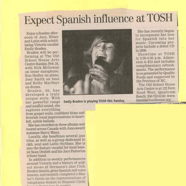 Expect Spanish influence at TOSH by Emily Braden, Ron Hadley, Kelby MacNayr, Nick McGowan, Joey Smith, Image 1.