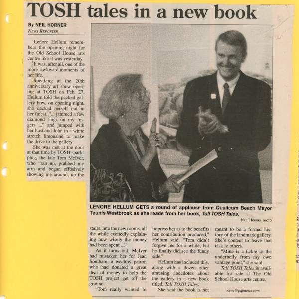 TOSH tales in a new book by Lenore Hellum, Tom McIver, Teunis Westbroek, Image 1.
