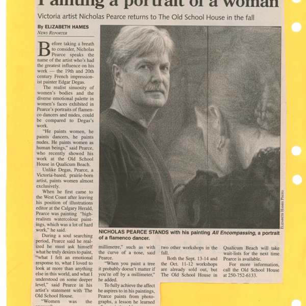 Painting a portrait of a woman by Nicholas Pearce, Elizabeth Hames, Image 1.