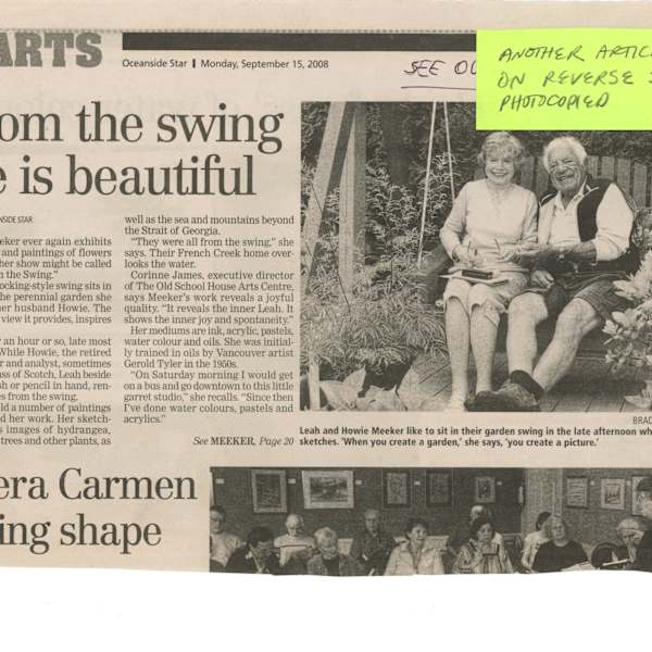 From the swing life is beautiful by Brad Bird, Corrine James, Leah Meeker, Howie Meeker, gerold Tyler, Image 1.