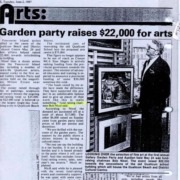Garden Party Raises $22K for Arts by Stan Hagen, Bob Nichol, Robert Bateman, Henry Heine, Dorothy Frances, William Townsend, Ron Parker, Bruce Muir, John Michner, J. Fenwick Lansdowne, Don Li-Leger, Francois Mongeau, Larry Aguilar, Cheri Denis, Image 1.
