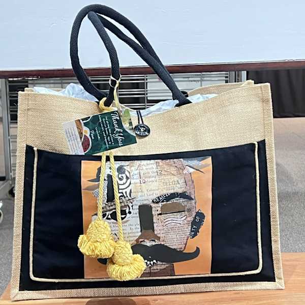 Mr. Mustachip 14x18 Purse by Fran Cooper, Image 1.