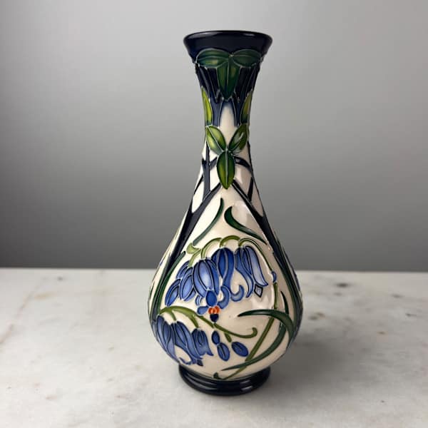Moorcroft "Otley Chevin" Bluebells Vase Rachel Bishop by Rachel Bishop, Moorcroft, Image 1.