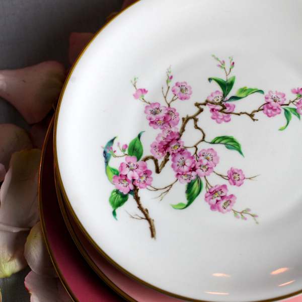 Blossomtime Plates, Set of 12 by Heinrich Selb Bavaria, Image 1.