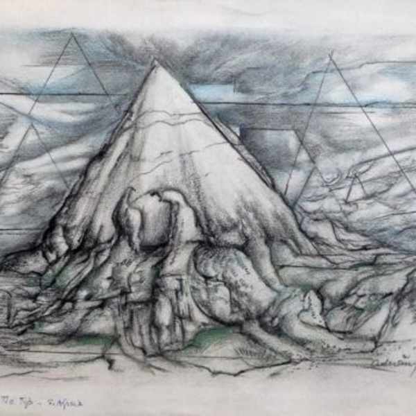 Mountain in watercolour by Adrian Hill (1895-1977), Image 1.